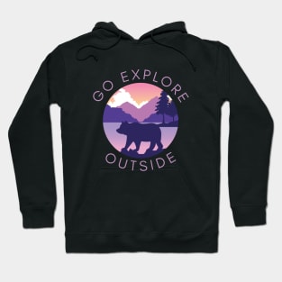 Go explore outside - light Hoodie